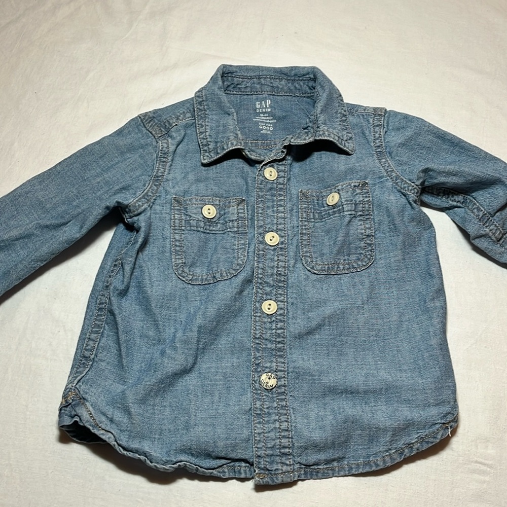 18-24M GAP denim button down shirt